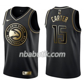 NBA Mænd Trøje Atlanta Hawks Vince Carter 15 Nike Sort Golden Edition Swingman